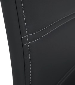 Étkezőszék, sötétszürke/világos varrat, ABIRA NEW