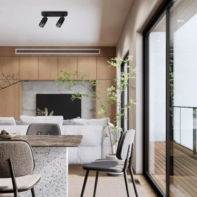 Spotlámpa VERTICAL 2xGU10/8W/230V fekete