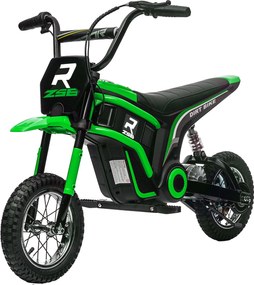 HOMCOM Elektromos Motor Gyerekeknek - 24V 350W Motorral, 8-16 KM/H Sebességmóddal, 12 Hüvelykes Légpneumatikus Gumik, Zenés Fényszóróval, Moto Cross G