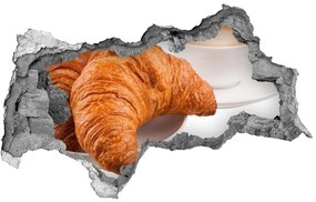 3d-s lyukat fali matrica Croissant és kávé nd-b-71215750