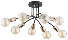 Felületre szerelhető csillár LANTI 8xE27/15W/230V arany/fekete