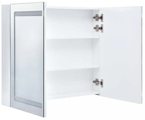 tükrös fürdőszobaszekrény LED világítással 80 x 12,2 x 68 cm