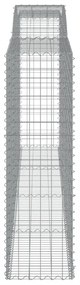 vidaXL 7 db íves horganyzott vas gabion kosár 400x50x160/180 cm