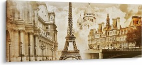 Kép - Párizsi műemlékek (120x50 cm)