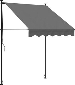 vidaXL antracit szövet és acél feltekerhető napellenző 150 x 150 cm