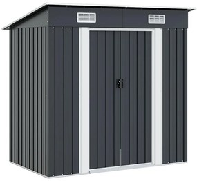 vidaXL antracitszürke acél kerti fészer