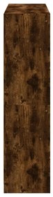 füstös tölgy szerelt fa könyvespolc ajtókkal 136x37x142 cm