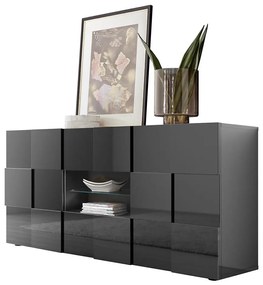 SERIAN antracit színű komód