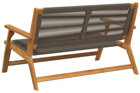 Kerti Pad Szürke 76x122x73 cm Tömör Akácfa