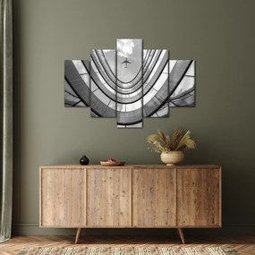 Kép - Repülőgép az épület felett (150x105 cm)