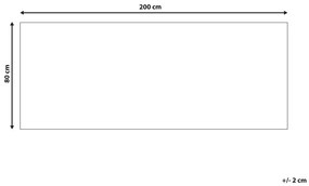 Szürke és kék futószőnyeg 80 x 200 cm KOTTAR Beliani
