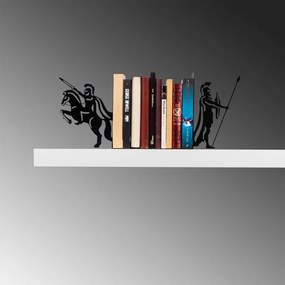 Kitap fém könyvtámasz, fekete, 40×14 cm
