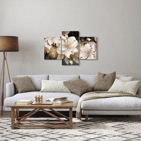 Kép - Virágok aranyban (90x60 cm)