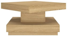 Világosbarna MDF dohányzóasztal 60 x 60 x 35 cm