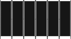 vidaXL fekete 6 paneles paraván 300 x 180 cm