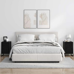 vidaXL Éjjeli asztal Fekete tölgy 39,5 x 30 x 50 cm Faanyag