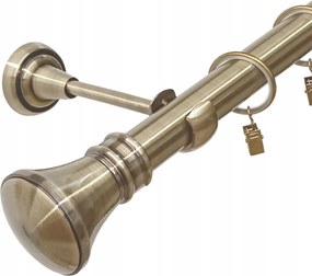 Függönykarnis Szimpla Fém 25 MM Arany Antik 360 CM Monaco Kerekek