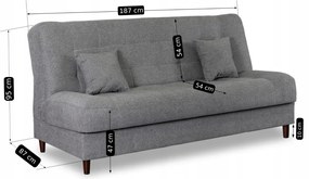 Zestaw 2x Sofa NEPAL Szara