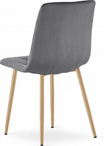 AKCIÓ Sötétszürke bársony étkezőszék LIBRA II. osztály