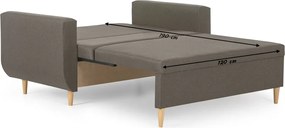 DORIS Kétszemélyes kinyitható kanapé Szürke