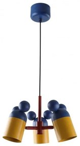 Lámpa Mennyezeti lámpatest MOUSE II, 1854, max.250V, 50/60Hz, 3*E27, max.25 W, IP20, átmérő 30 cm, sötétkék/arany