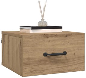 vidaXL Éjjeliszekrény fiókkal Művészi tölgy 35 x 35 x 20 cm Faanyag