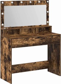 vidaXL Öltözködőasztal Füstölt tölgy 100 x 41 x 135 cm Faanyag