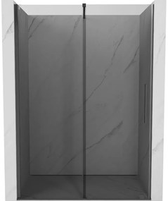 Mexen Velar, tolózuhanyajtó nyitáshoz 130 cm, 8 mm szürke üveg, polírozott grafit, 871-130-000-41-66