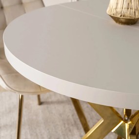 DORIAN asztal 80–160 cm, kasmír/arany