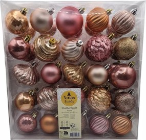 Gyönyörű törhetetlen gömbök mix 6 cm 50 db