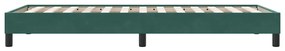 sötétzöld bársony ágykeret matrac nélkül 80x220 cm