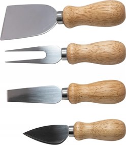 Sajtvágó Kés Szett 4 Részes, Fa Nyéllel