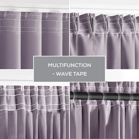 Törtrózsaszín sötétítő termo függöny 140x245 cm Pleat – Restilo