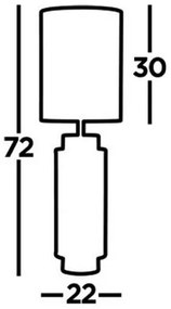 Searchlight EU59041AB - Asztali lámpa FLASK 1xE27/60W/230V zöld