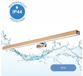 Brilagi Brilagi-LED fürdőszobai tükörmegvilágítás WOODY MIRROR LED/15W/230V IP44 tölgy/króm BG15126