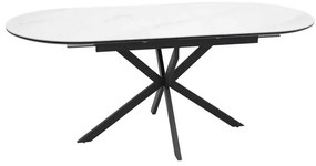 Maxwell II étkezőasztal 140 x 80 cm, fehér / fekete