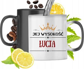 Mágikus bögre Lúciának Fekete matt nyomott mintával 330ml