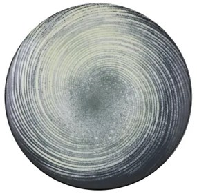 24 részes porcelán étkészlet, zöld/fekete