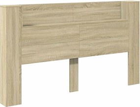 vidaXL Fejtámla polcokkal Sonoma tölgy 180 x 16,5 x 103,5 cm Faanyag