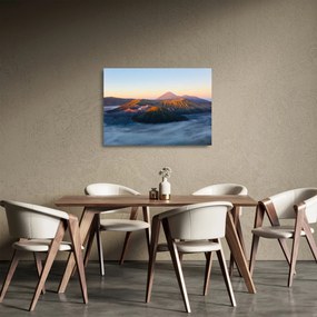 Kép a Bromo-hegyről Indonéziában (üvegen) (70x50 cm)