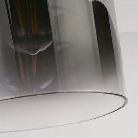 Searchlight 88911-1BK - SWEDEN mennyezeti lámpa 1xE27/60W/230V, átm. 22 cm, fekete/füst