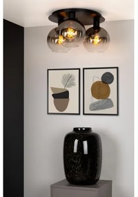 Lucide 74114/03/30 - Mennyezeti lámpa MARIUS 3xE27/40W/230V fekete