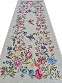 40x100 cm Gobelin futó asztalra Virágok és Kolibrik Nagy Mintaválasztékban