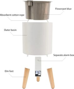 Műanyag önöntözős virágcserép ø 19 cm Calla - Tomasucci