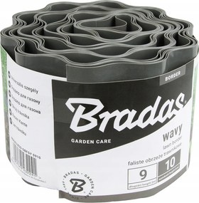 Hullámos gyepszegély palánk 9m/10cm szürke 2241