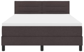vidaXL Boxspring Ágy Mattal és LED Fekete-Nehéz 140x200 cm Szövet