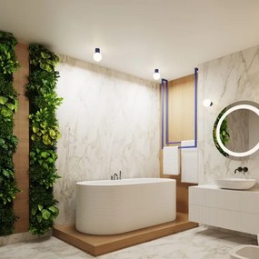 Sollux SL.1738 - Fürdőszobai mennyezeti lámpa HALO 1xG9/8W/230V IP44 kék