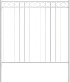 vidaXL Kerítéselem Fehér 170 x 170 cm Acél
