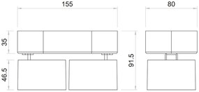 Lámpa Mennyezeti BIANCO 16W, 680lm, AC220-240V,50/60 Hz,Ra≥80,IP20,36°, CCT 2700/3300/4000K, kör, fekete