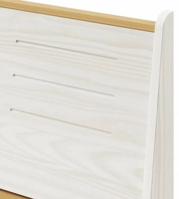 REINE mézbarna és fehér tömör fenyőfa sarokpad 151 cm